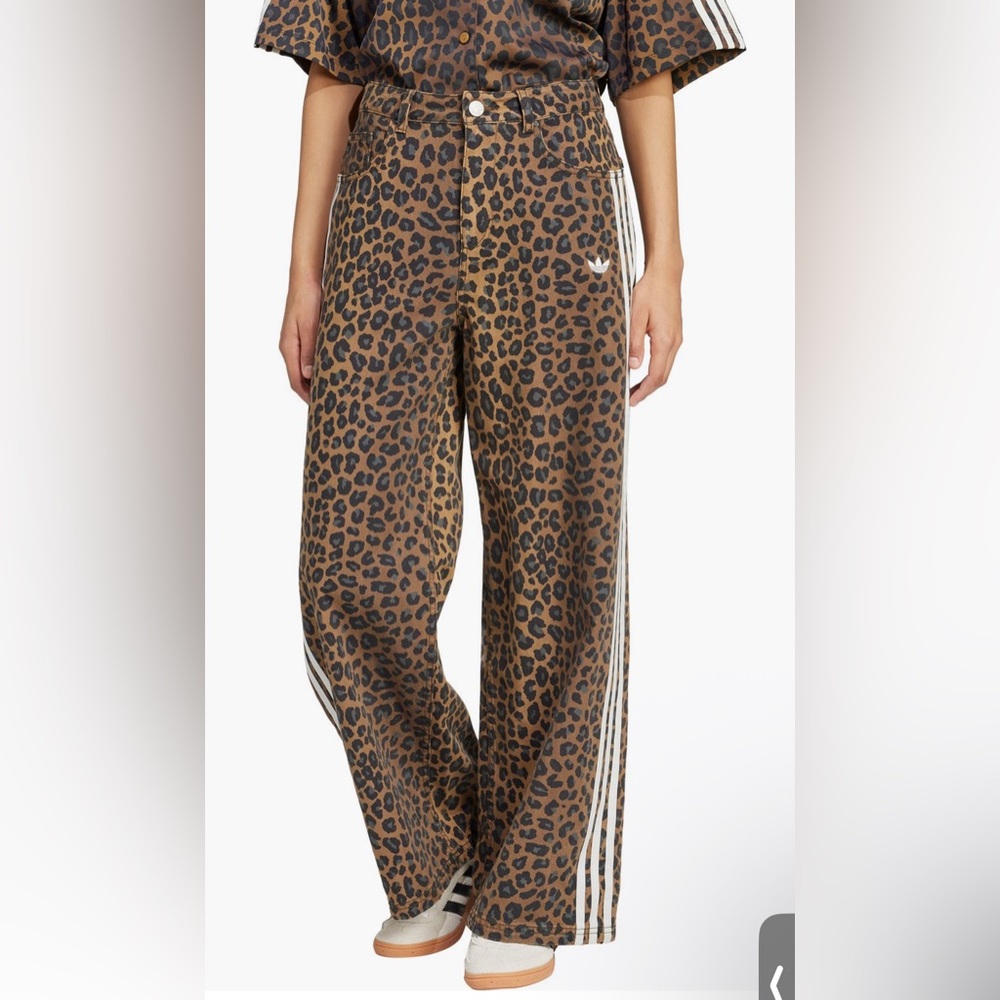 Adidas Originals Women's Brown Leopard Joggers 29 NWOT